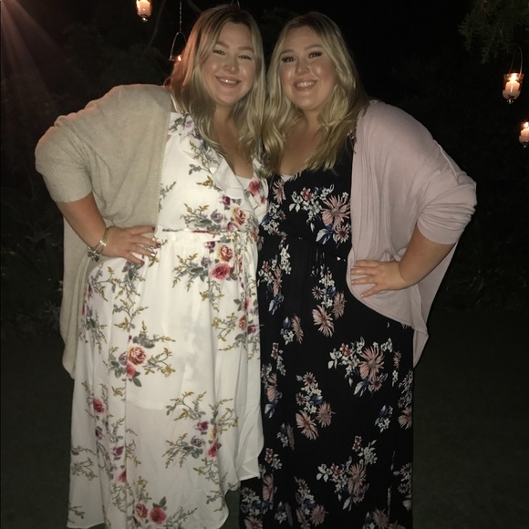 Off White Floral Dress - Picture 2 of 2